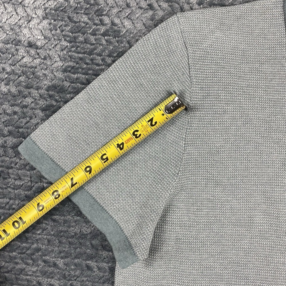 J Crew Shirt Mens XXL Green Basketweave Knit Sweater Polo Short Sleeve NEW - Picture 11 of 11